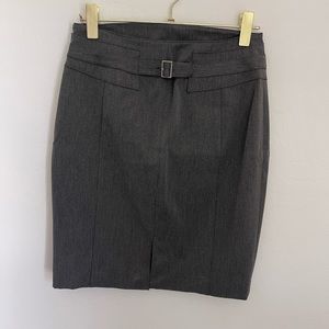 EXPRESS Buckle Detail High Waist Pencil Work Skirt Size 4